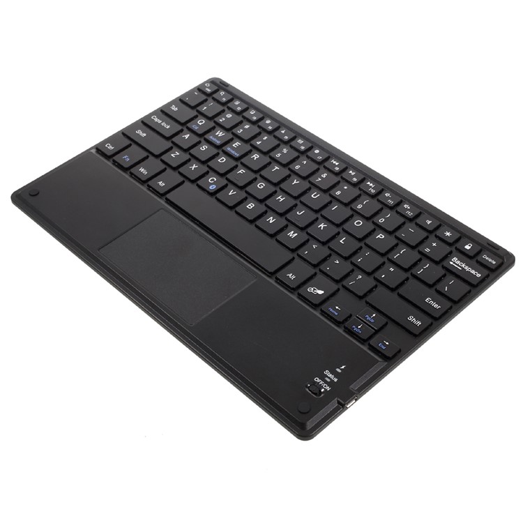 TH10-A Detachable Bluetooth Wireless Touchpad Keyboard Stand Leather Cover for 9-10.1 inch Tablet - Black-15