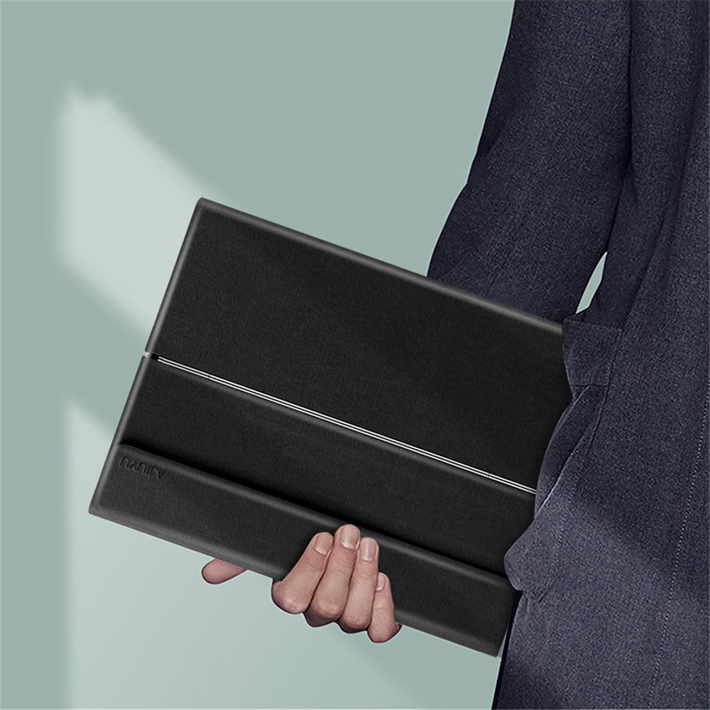 JIUYU Detachable 2-in-1 Bluetooth Touchpad Keyboard + Multi-angle Stand Thin Leather Case Protector for Asus 10 Pro 10.1-inch-9