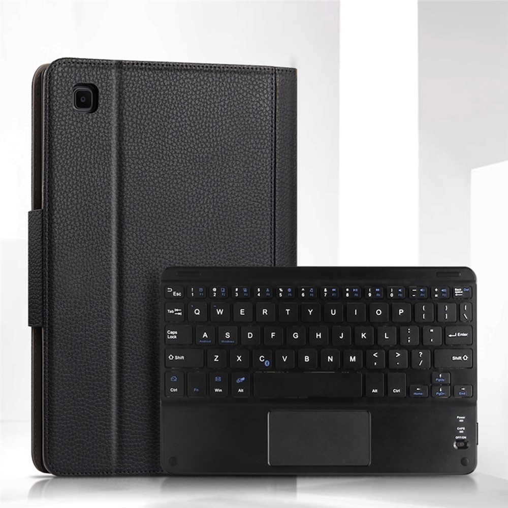 JIUYU Genuine Leather Tablet Stand Protective Cover Case + Wireless Bluetooth Keyboard with Touchpad for Samsung Galaxy Tab A7 Lite 8.7-inch-2