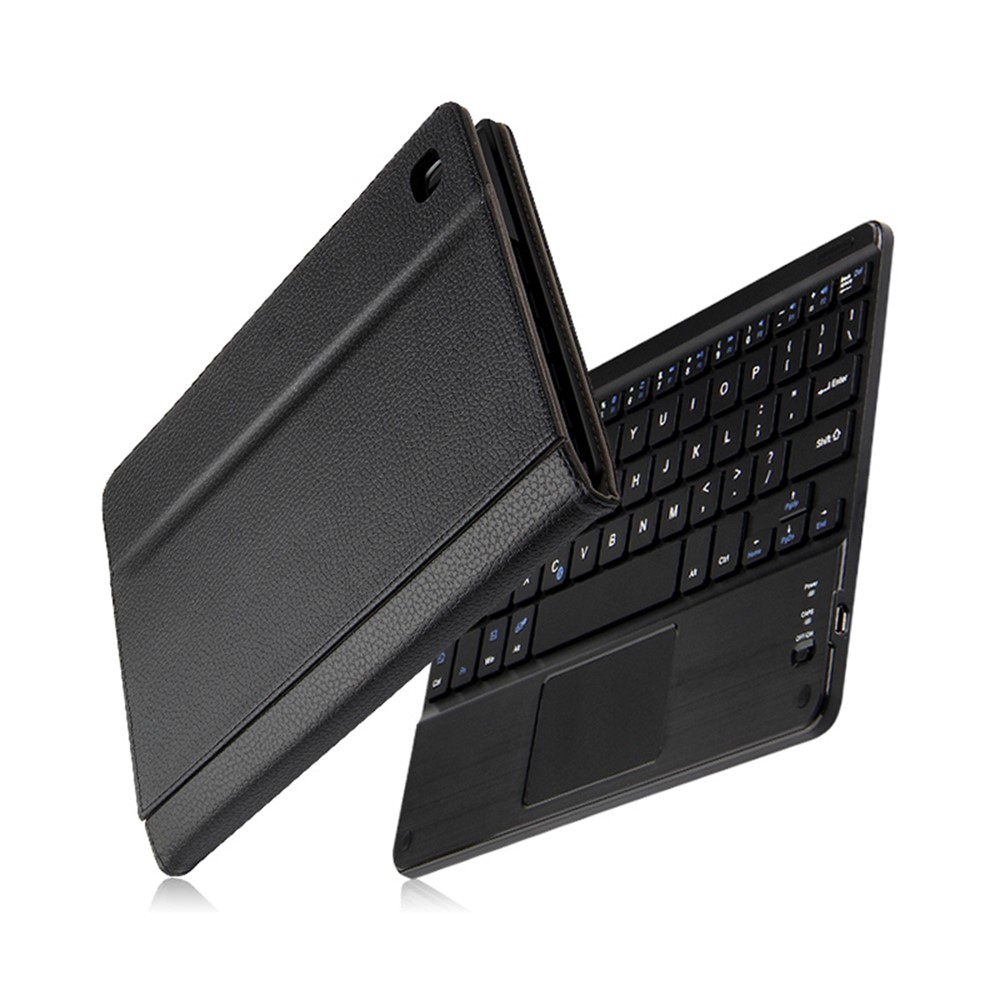 JIUYU Genuine Leather Tablet Stand Protective Cover Case + Wireless Bluetooth Keyboard with Touchpad for Samsung Galaxy Tab A7 Lite 8.7-inch-6