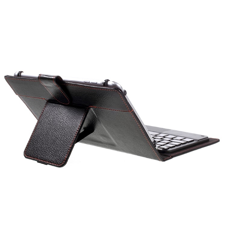 Touchpad Bluetooth Keyboard Leather Stand Case for 7-8 inch Tablet PC - Black-10