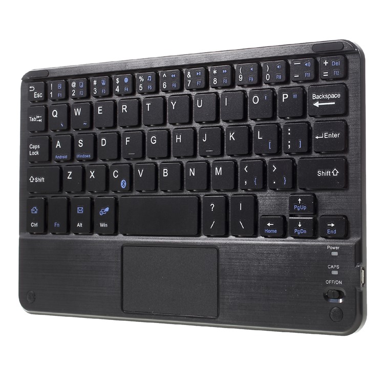 Touchpad Bluetooth Keyboard Leather Stand Case for 7-8 inch Tablet PC - Black-14