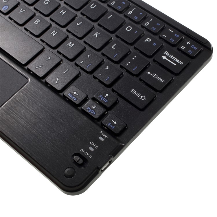 Touchpad Bluetooth Keyboard Leather Stand Case for 7-8 inch Tablet PC - Black-15