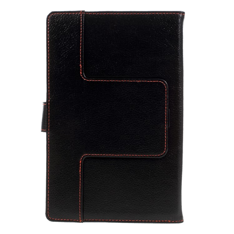 Touchpad Bluetooth Keyboard Leather Stand Case for 7-8 inch Tablet PC - Black-3