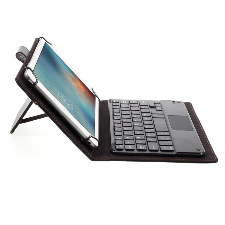Touchpad Bluetooth Keyboard Leather Stand Case for 7-8 inch Tablet PC - Black-9
