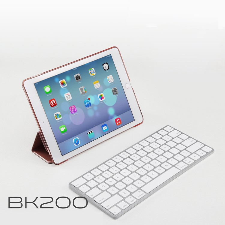 MOTOSPEED BK200 Ultra Thin Bluetooth 3.0 Keyboard for Windows/Android/iOS - White-1