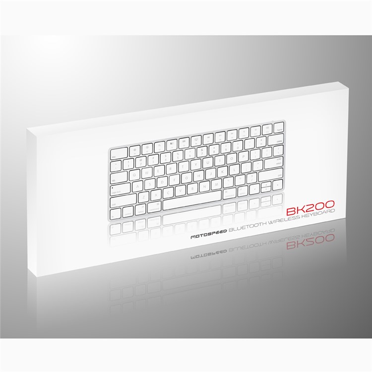 MOTOSPEED BK200 Ultra Thin Bluetooth 3.0 Keyboard for Windows/Android/iOS - White-8