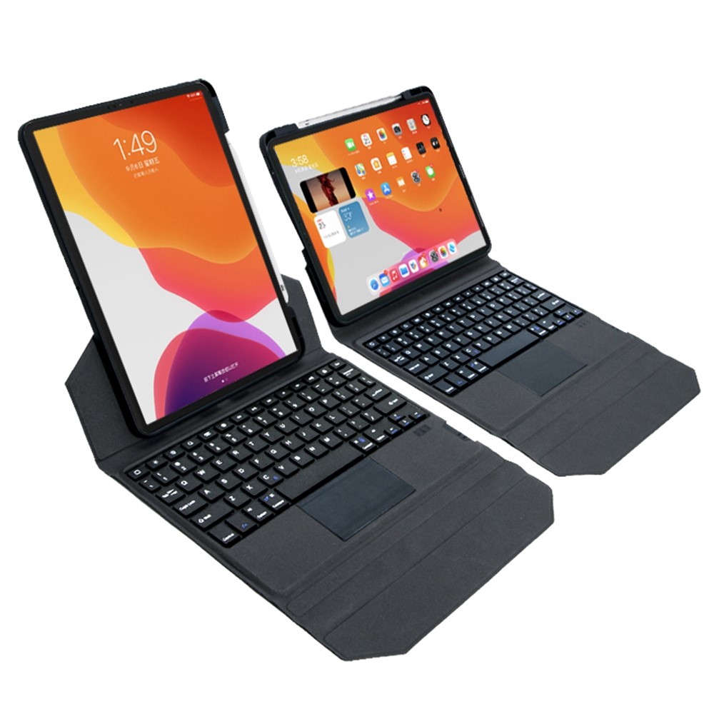 T129 For iPad Pro 12.9-inch (2021)/(2020)/(2018) Detachable Magnetic Adsorption Acrylic Tablet Case Integrated Leather Cover Bluetooth Keyboard-2