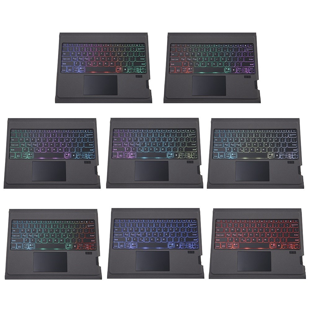 T129S For iPad Pro 12.9-inch (2021)/(2020)/(2018) Detachable Magnetic Acrylic Case Integrated Leather Cover Backlit Bluetooth Keyboard-8