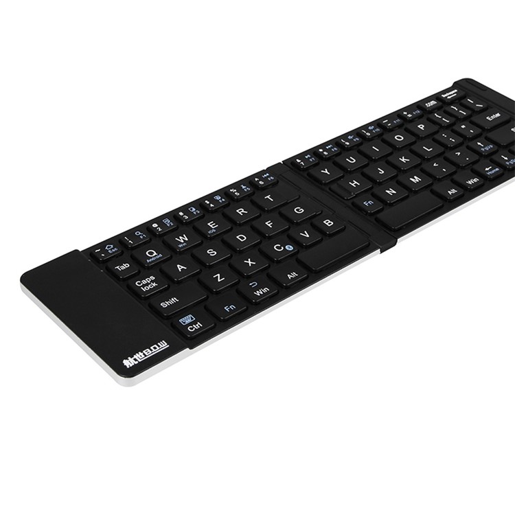 BOW Foldable Auto Sleep / Wake up Bluetooth Keyboard Support iOS, Android, Windows OS (HB022A) - Black-3