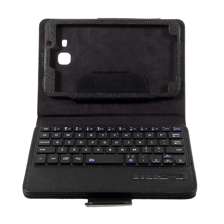 For Samsung Galaxy Tab A 7.0 T280 T285 Detachable Bluetooth Keyboard Litchi Leather Stand Case - Black-8