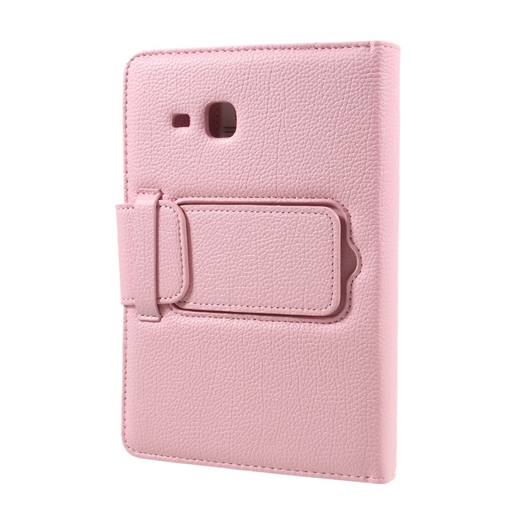 For Samsung Galaxy Tab A 7.0 T280 T285 Bluetooth 3.0 Keyboard Litchi Skin Leather Protective Case - Pink-4