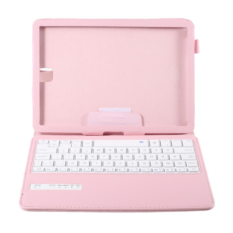 For Samsung Galaxy Tab S3 9.7-inch T820 Detachable Bluetooth Keyboard Litchi Leather Stand Case - Pink-2