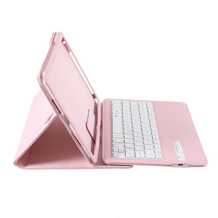For Samsung Galaxy Tab S3 9.7-inch T820 Detachable Bluetooth Keyboard Litchi Leather Stand Case - Pink-3