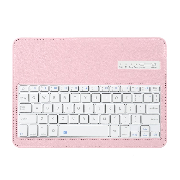For Samsung Galaxy Tab S3 9.7-inch T820 Detachable Bluetooth Keyboard Litchi Leather Stand Case - Pink-6