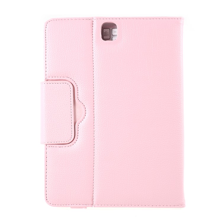 For Samsung Galaxy Tab S3 9.7-inch T820 Detachable Bluetooth Keyboard Litchi Leather Stand Case - Pink-9