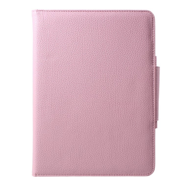 For iPad 9.7-inch (2017) Movable Wireless Bluetooth Keyboard Litchi Leather Case Stand - Pink-2