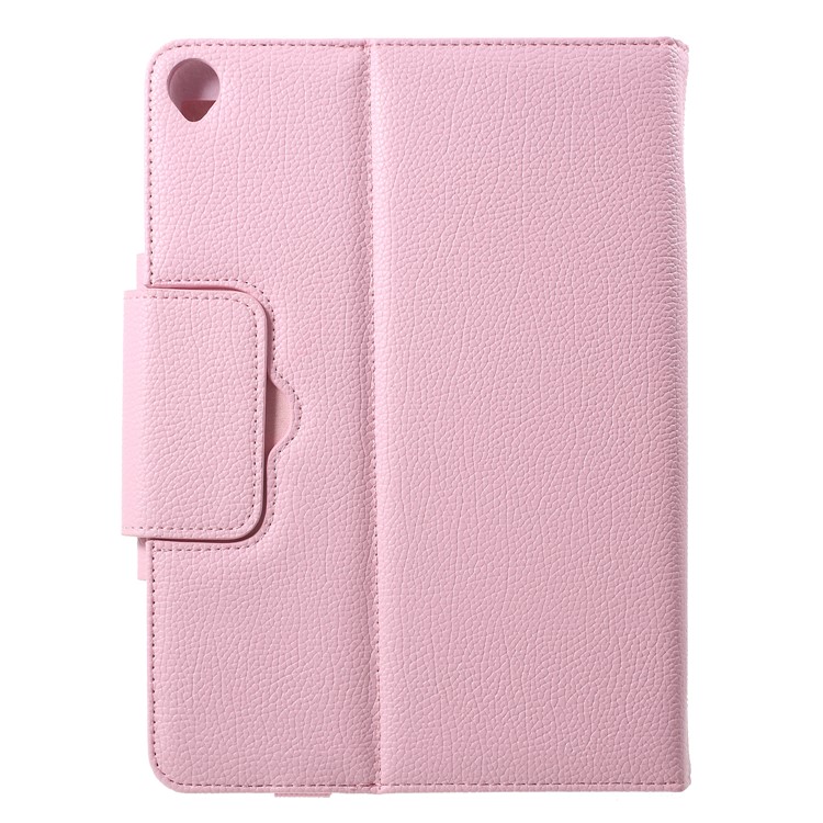 For iPad 9.7-inch (2017) Movable Wireless Bluetooth Keyboard Litchi Leather Case Stand - Pink-3