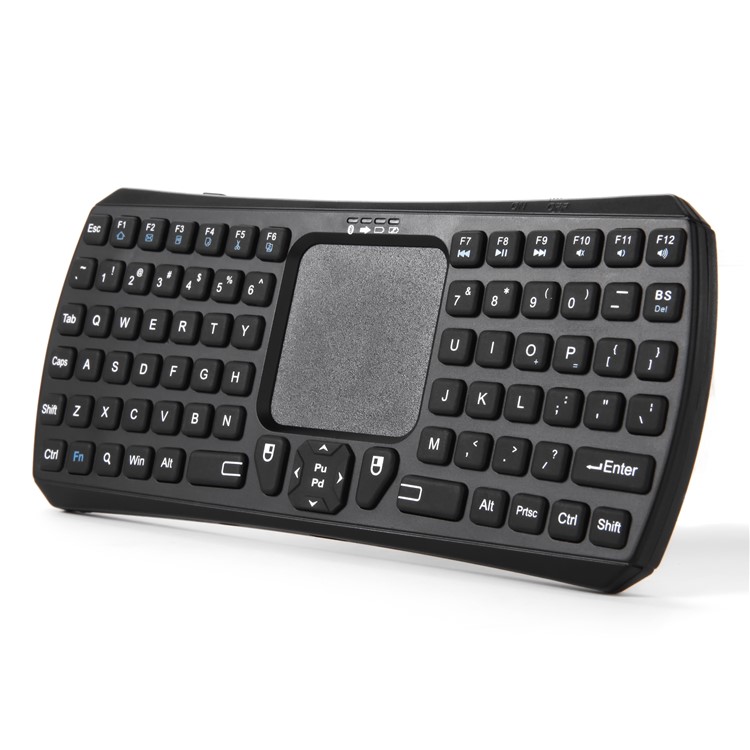 IBK-26 Mini Bluetooth Wireless QWERTY Keyboard with Touchpad for Smartphones and Tablets - Black-1