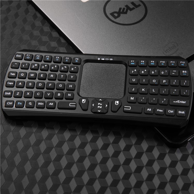 IBK-26 Mini Bluetooth Wireless QWERTY Keyboard with Touchpad for Smartphones and Tablets - Black-21