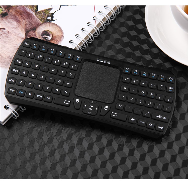 IBK-26 Mini Bluetooth Wireless QWERTY Keyboard with Touchpad for Smartphones and Tablets - Black-23