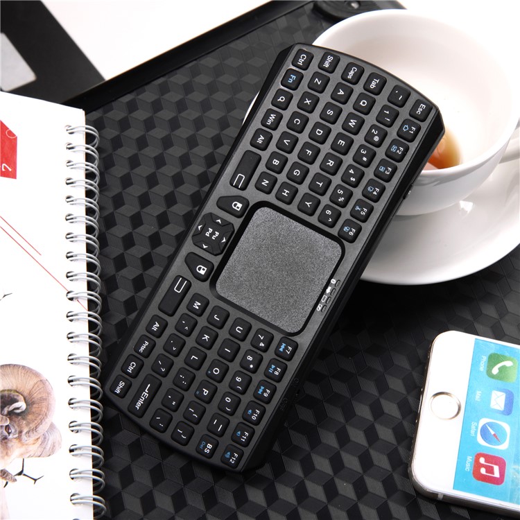 IBK-26 Mini Bluetooth Wireless QWERTY Keyboard with Touchpad for Smartphones and Tablets - Black-24
