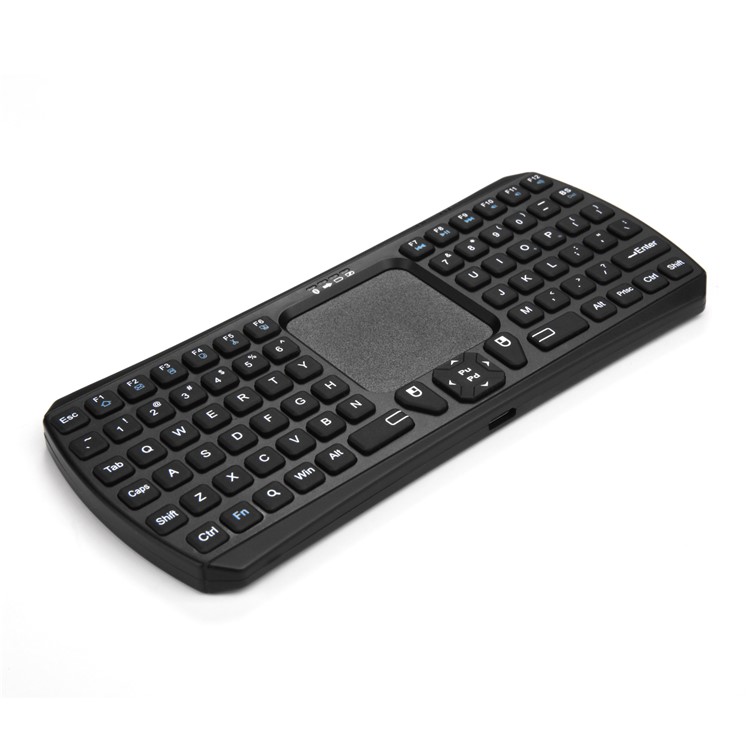 IBK-26 Mini Bluetooth Wireless QWERTY Keyboard with Touchpad for Smartphones and Tablets - Black-3