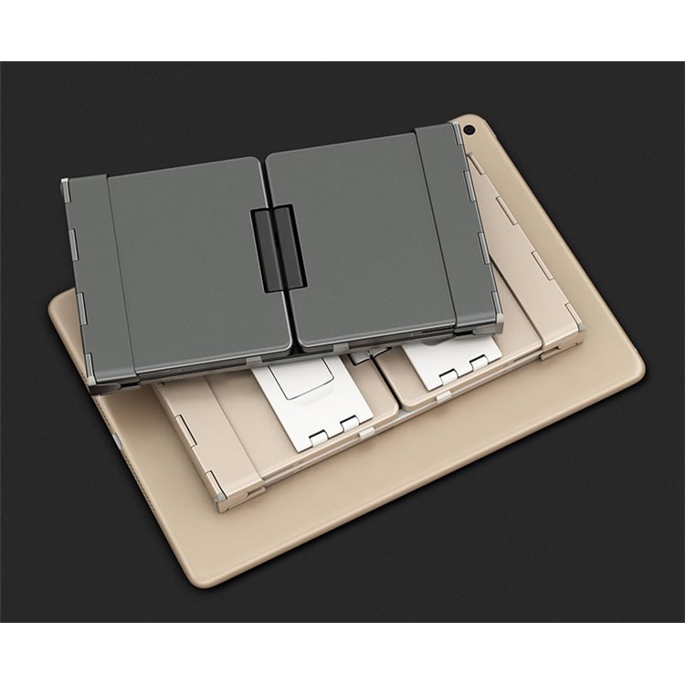 BOW HB088 Foldable Metal Wireless Bluetooth Keyboard with Holder Stand for Huawei MediaPad M3 etc. - Black-8