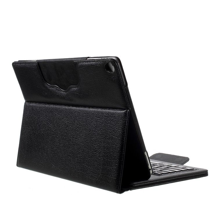 For iPad Pro 12.9-inch (2017) (2015) Detachable Bluetooth Keyboard Leather Stand Case Cover - Black-9