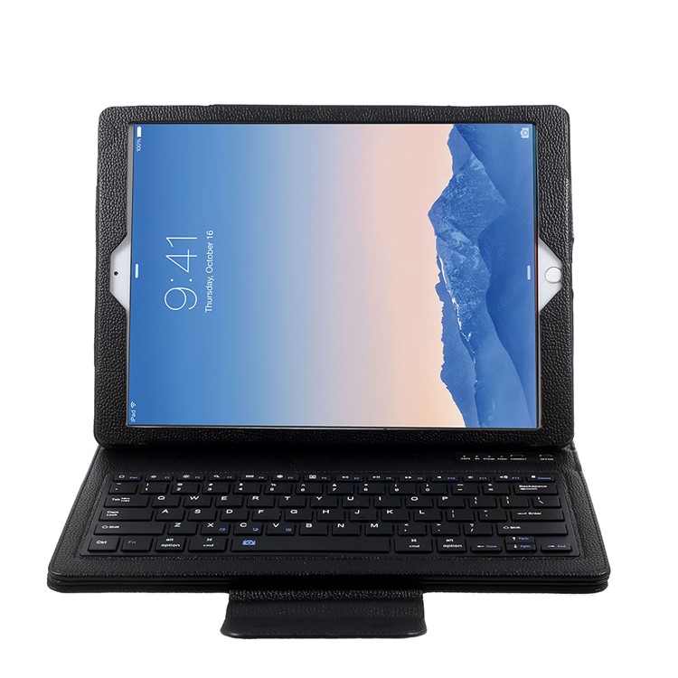 For iPad Pro 12.9-inch (2017) Detachable Bluetooth Keyboard Leather Stand Case Cover - Black-6