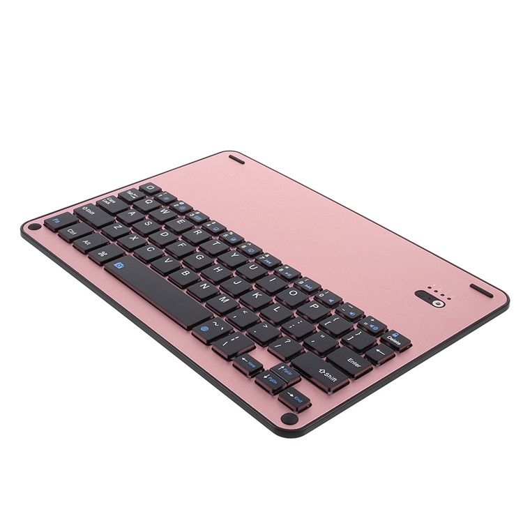Tampa Protetora De Teclado Bluetooth De Couro Removível Com Suporte Para Ipad Pro 10.5-inch (2017) - Cor Rosa Dourada-12