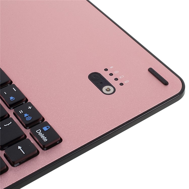 Tampa Protetora De Teclado Bluetooth De Couro Removível Com Suporte Para Ipad Pro 10.5-inch (2017) - Cor Rosa Dourada-13