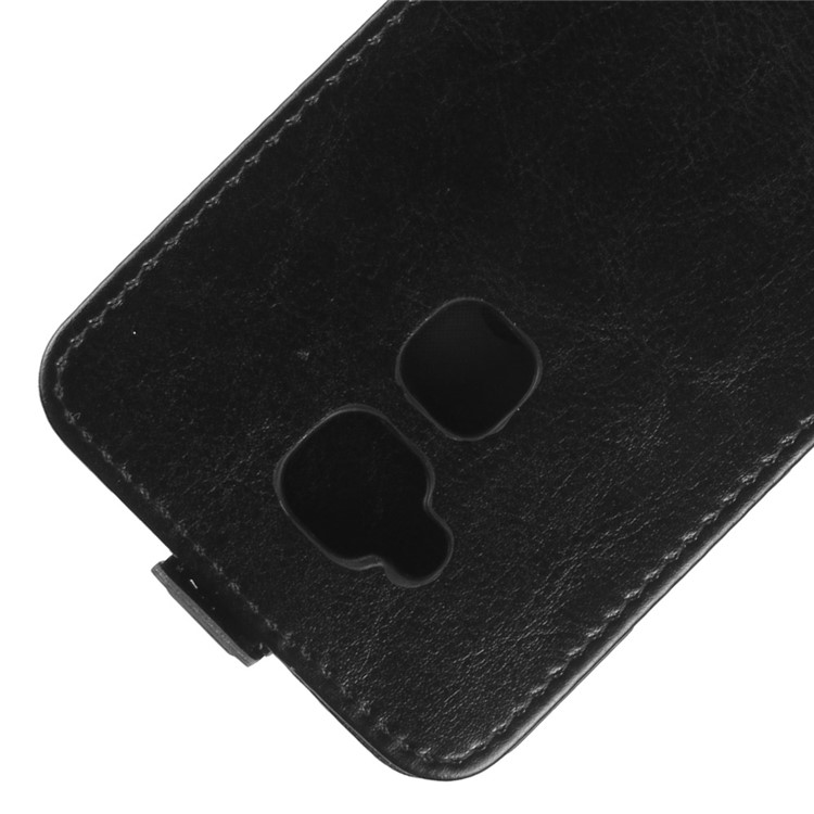 Crazy Horse Skin Leather Vertical Flip Phone Case for BQ V Plus - Black-2