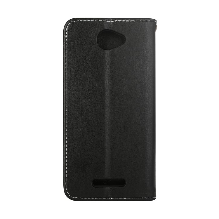 Imprint Butterfly Flower Auto-absorbed Leather Case with Card Slots for BQ Aquaris U/U Lite - Black-2