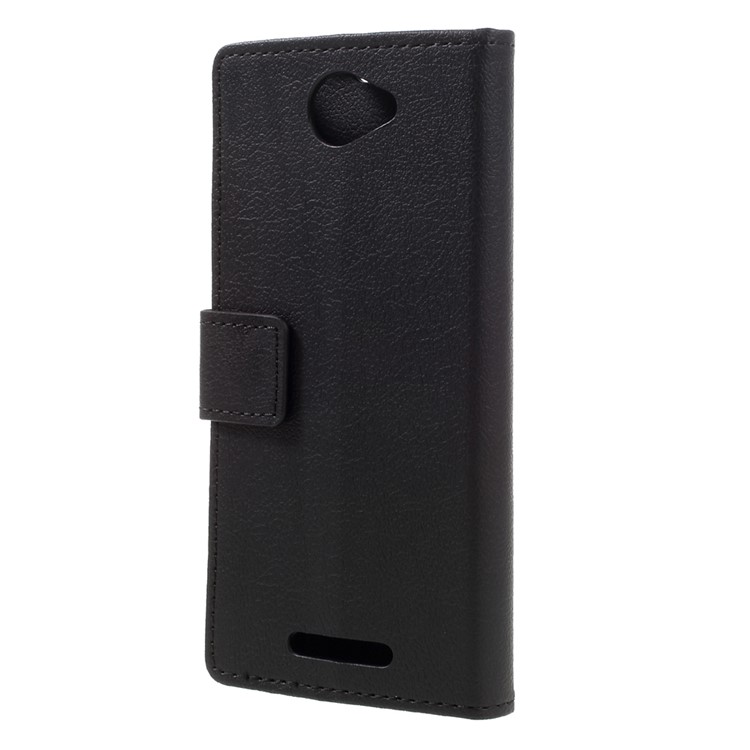 Wallet Leather Stand Case for BQ Aquaris U/U Lite - Black-2