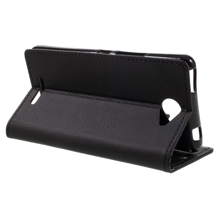 Wallet Leather Stand Case for BQ Aquaris U/U Lite - Black-5