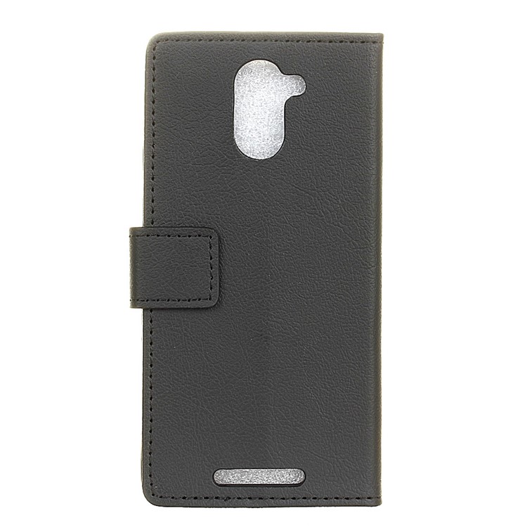 Wallet Leather Stand Case for BQ Aquaris U Plus - Black-2