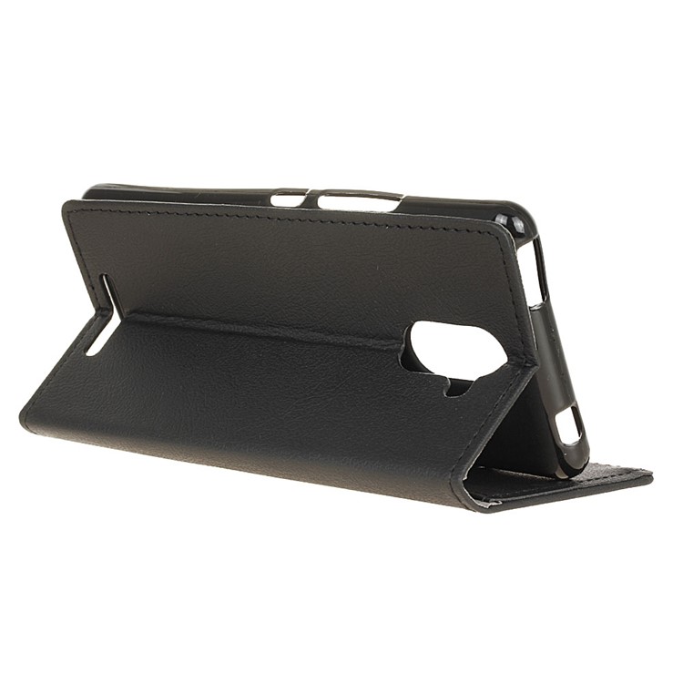 Wallet Leather Stand Case for BQ Aquaris U Plus - Black-5