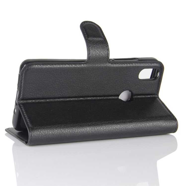 Litchi Skin Wallet Leather Stand Case for BQ Aquaris Pro - Black-5