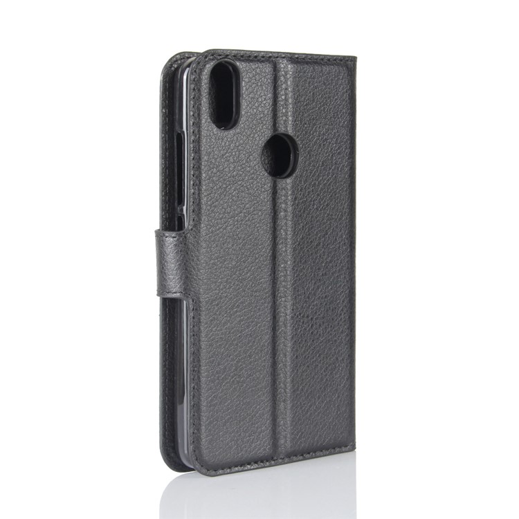 Litchi Skin Wallet Leather Stand Case for BQ Aquaris Pro - Black-6