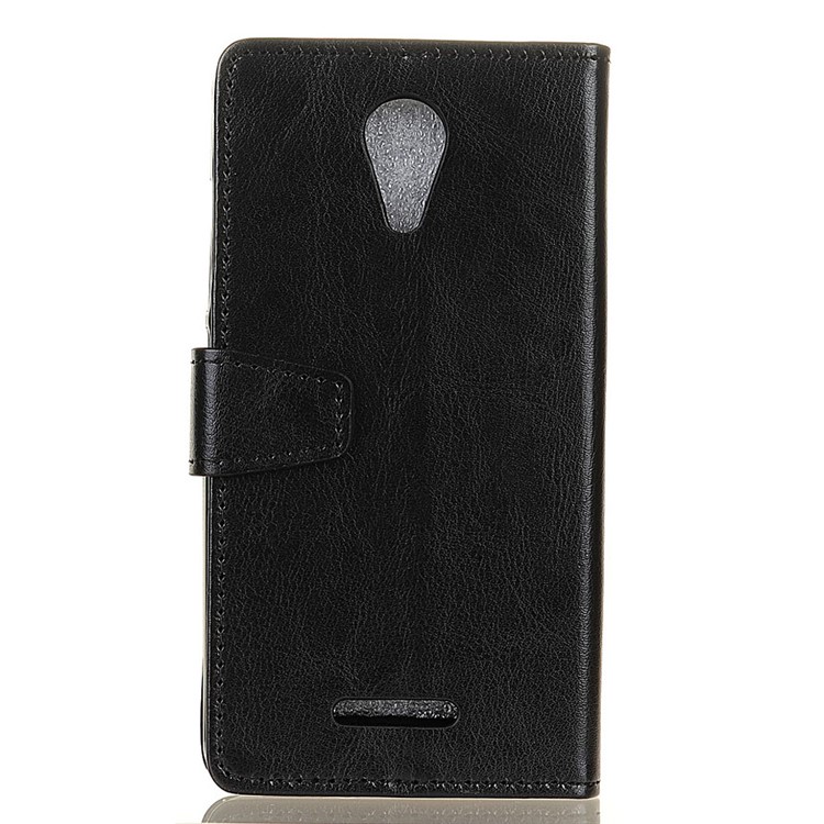 Crazy Horse Stand Wallet PU Leather Case for Wiko Tommy 2 - Black-2