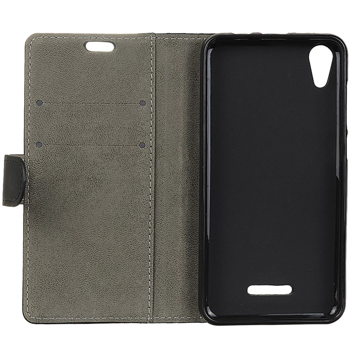 Magnetic PU Leather Stand Wallet Case for Wiko Lenny 4 - Black-4