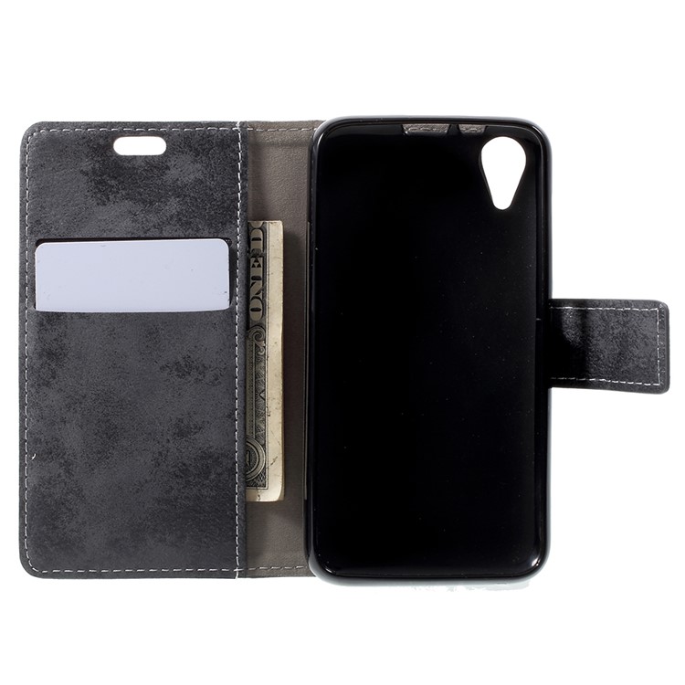 Vintage Style Wallet PU Leather Stand Mobile Phone Shell for Wiko Sunny 2 - Grey-5