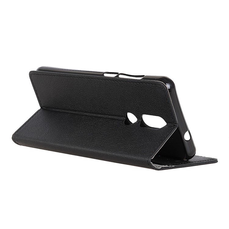 Wallet Magnetic Stand Leather Mobile Phone Shell for Wiko View Prime - Black-3