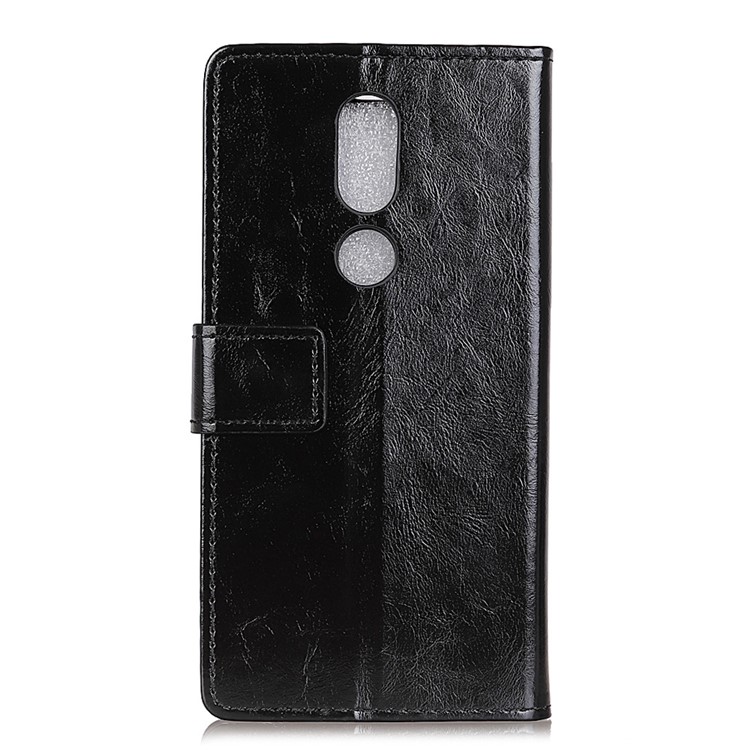Crazy Horse Texture Wallet Stand Leather Case for Wiko View Prime - Black-2