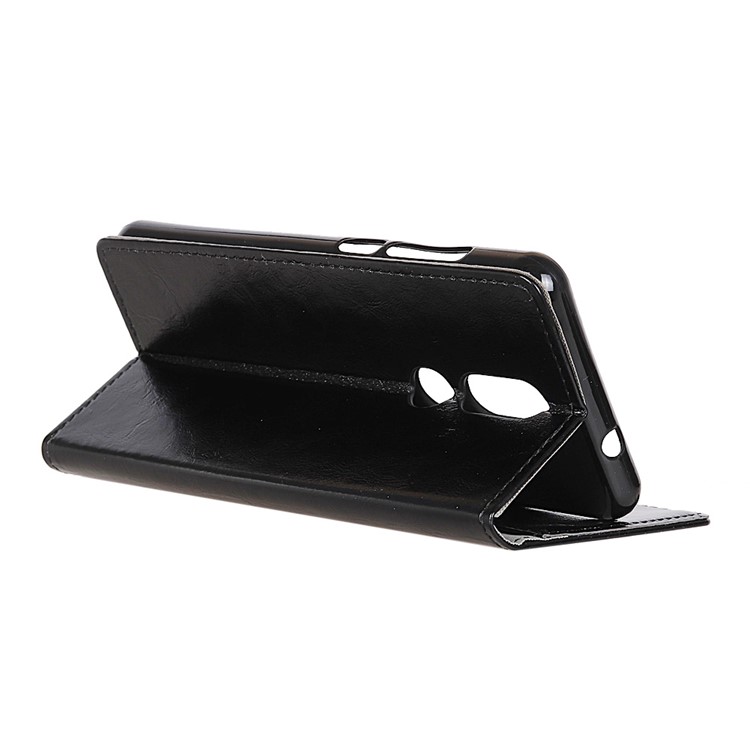 Crazy Horse Texture Wallet Stand Leather Case for Wiko View Prime - Black-3