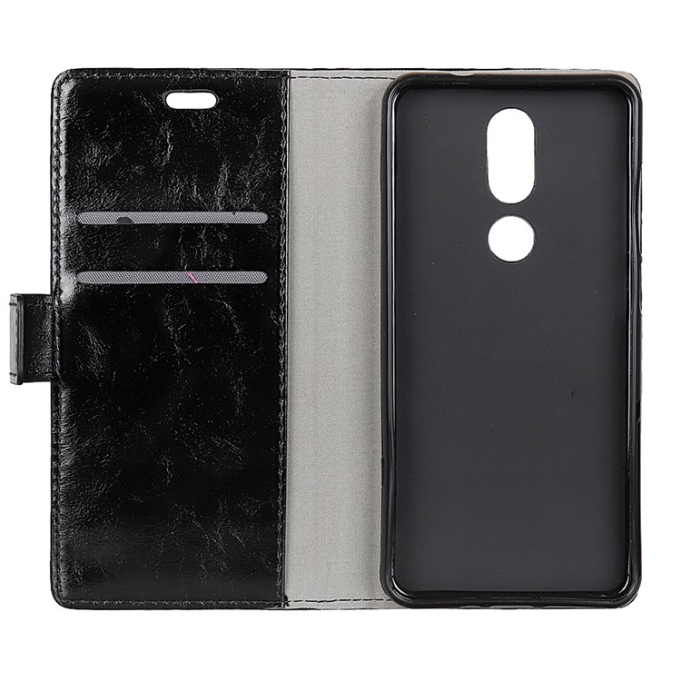 Crazy Horse Texture Wallet Stand Leather Case for Wiko View Prime - Black-5