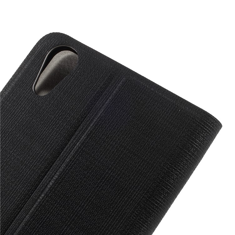 Contrast Color Steel Sheet Leather Case for Wiko Lenny 4 - Black-8