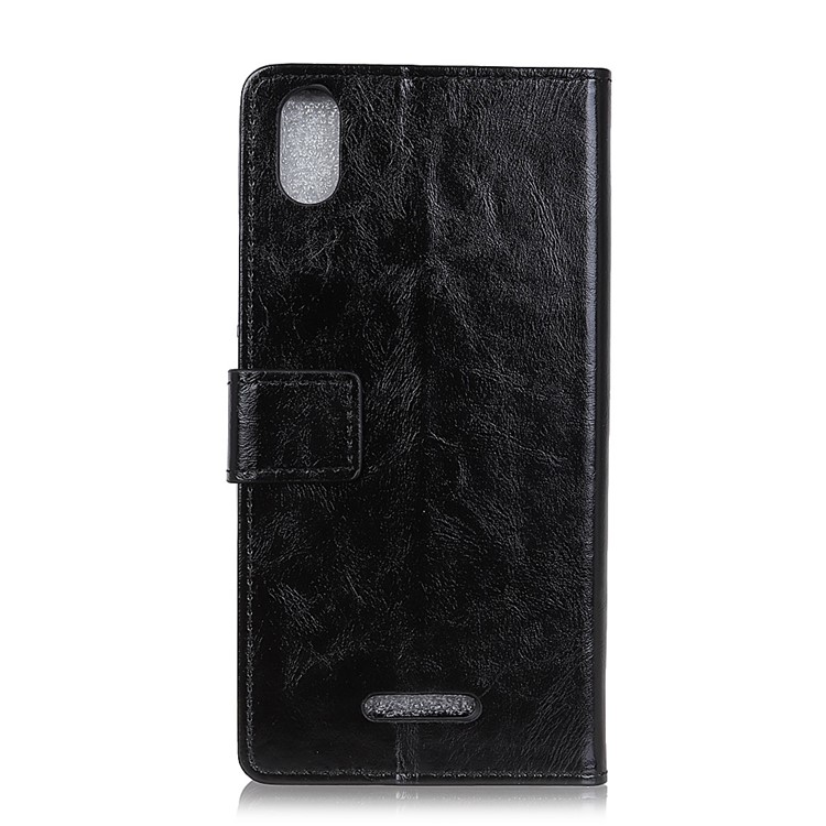 Crazy Horse Leather Wallet Case for Wiko Lenny 4 Plus - Black-2