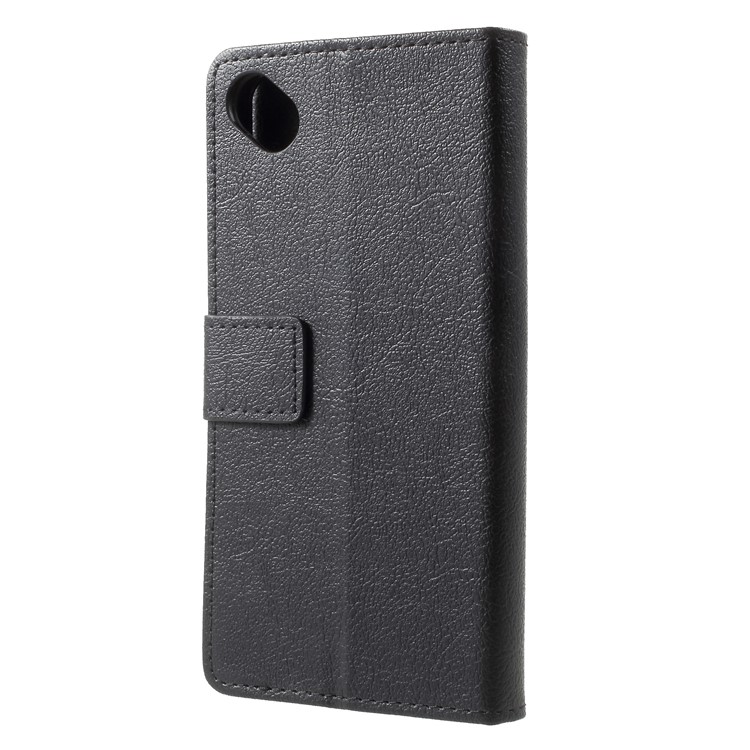 Protective Wallet PU Leather Casing with Stand for Wiko Sunny 2 Plus - Black-2